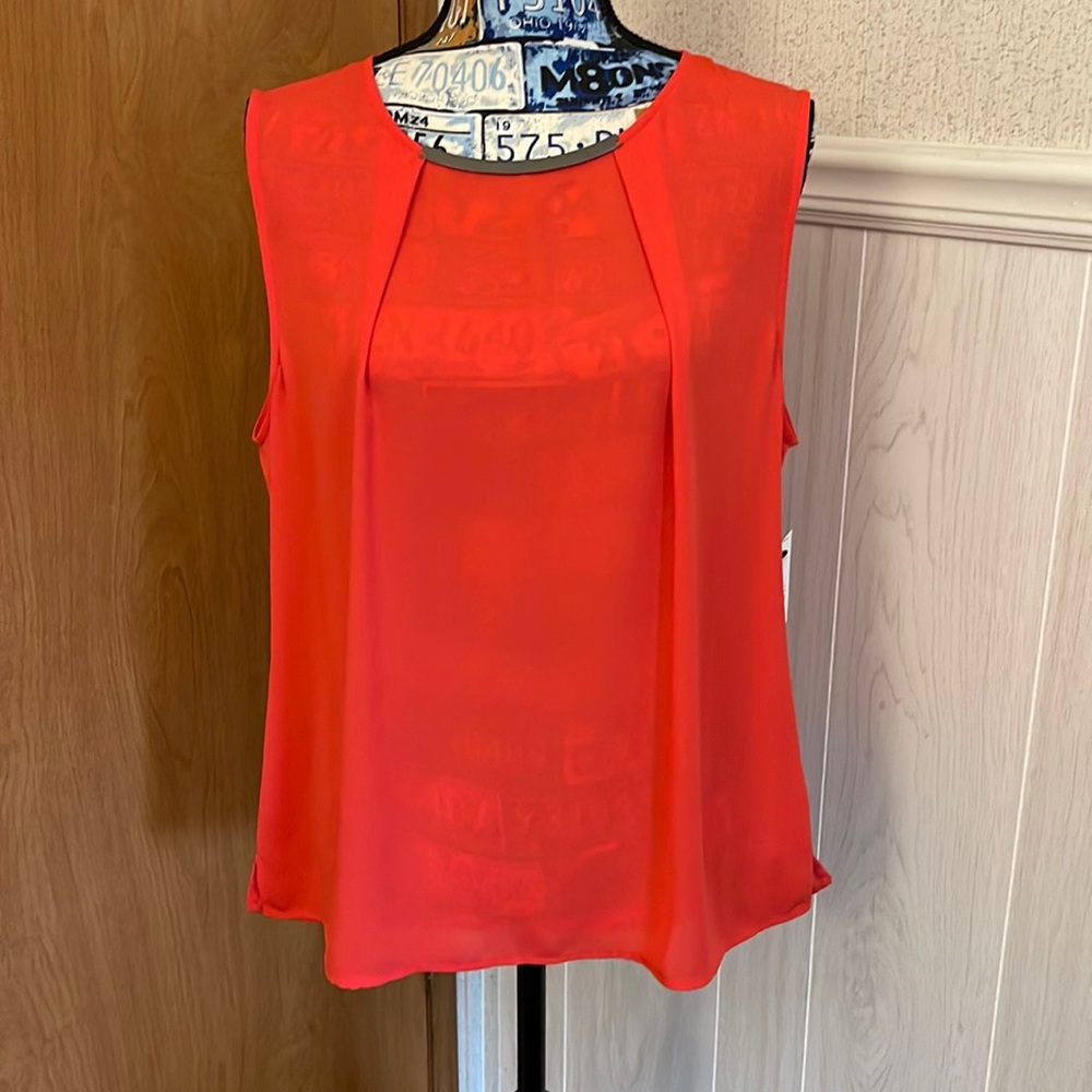 Laundry Shelli Segal Shell Sleeveless Tank Coral NWT